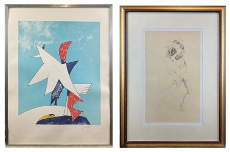 Leonor Fini e Gianni dova
Due litografie di soggetto e misure diverse
Misura ma