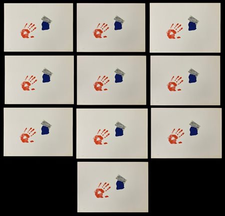 Giulio Turcato Dieci serigrafie a colori del medesimo soggetto
cm 50x70
tutte fi