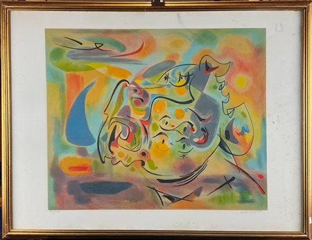 ANDRÈ MASSON "LEnlèvement dEurope" 1973
litografia a colori
cm 55,5x75,5
firma