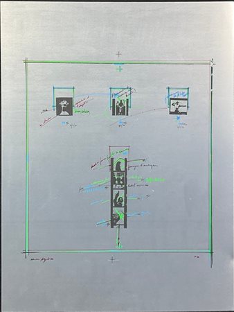 Alessandro Algardi "Senza titolo" 1974
serigrafia su alluminio - prova d'artista