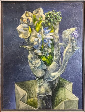Ercole Pignatelli "Pianta" 
olio su tela
cm 80x60
firmato in alto a destra; firm