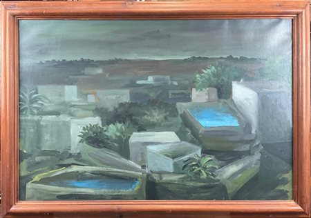 Ercole Pignatelli "Paesaggio del Salento" 1973
olio su tela
cm 60x90
firmato, ti