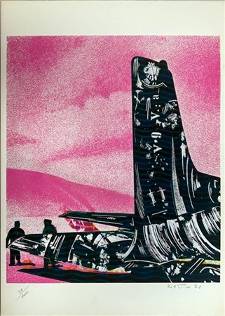 Gianni Bertini "Senza titolo" 1971
serigrafia a colori
cm 70x50
firmata, datata