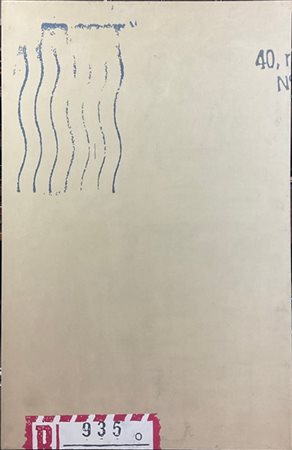 Fausto Bertasa "Postale" 1994
tecnica mista su tela
cm 120x80
firmato e datato a