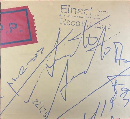 Fausto Bertasa "Postale" 1994
tecnica mista su tela
cm 55x60
firmato e datato al