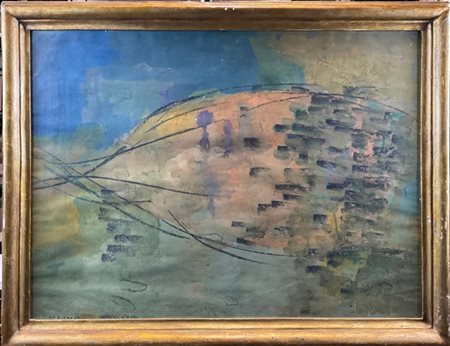 Costantino Guenzi "Cassano d'Adda" 
acquerello su carta
cm 69x94
firmato, datato