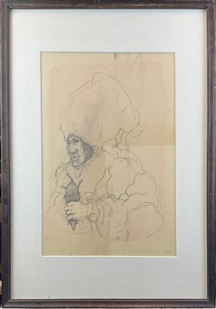 Arturo Carmassi "Il gran medico" 1969
matita su carta
cm 49x34
siglato in basso