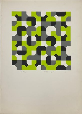 Bruno Munari "Senza titolo" 1972
serigrafia a colori - prova d'artista
cm 70x50