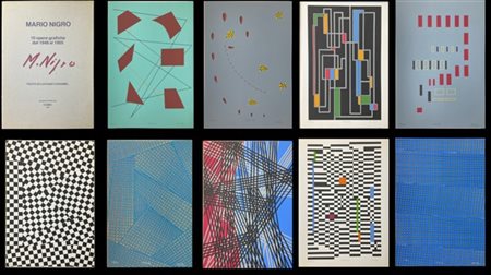 Mario Nigro "10 opere grafiche dal 1948 al 1955" 1984
cartella editoriale conten