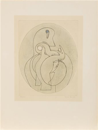 Max Ernst "A Lintérieur de la Vue : luf" 1972
acquaforte, acquatinta a colori