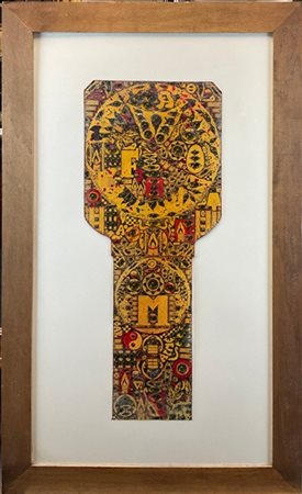 Guy Harloff "C'est la connaissanee...ohh!" 1987
collage e inchiostri su cartonci