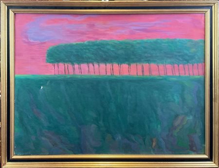 Silvano Scheiwiller "Pineta" 1973
olio su tela
cm 60x80
firmato e datato in bass