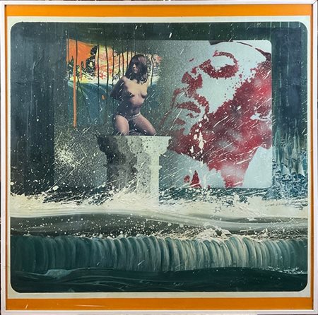 Paolo Baratella "Supersax con naufragio appassionato" 1973
tecnica mista, acrili