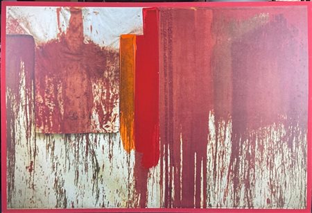 Hermann Nitsch "Senza titolo" 1991
litografia a colori ritoccata a mano dall'art