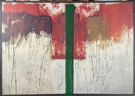 Hermann Nitsch "Senza titolo" 1991
litografia a colori ritoccata a mano dall'art