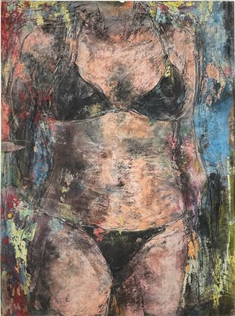 Giovanni Frangi "Bikini nero" 1984
tecnica mista su cartoncino
cm 83x59
firmato,