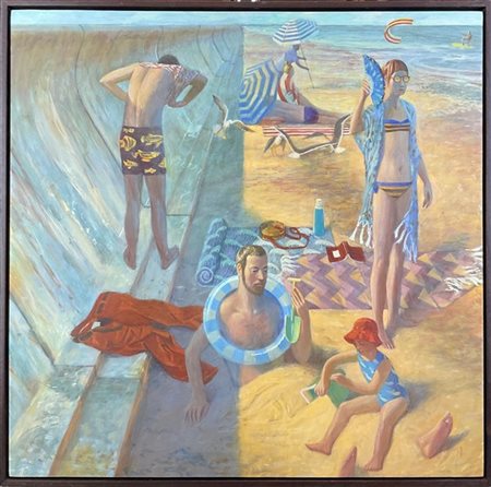 BENJAMIN SENIOR "Burial" 2018
tempera su compensato
cm 50x50
Firmato, titolato e