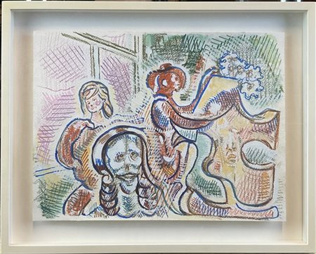 NEAL TAIT "In the studio" 2009
gouache su carta
cm 22,9x30,8. In cornice

Proven