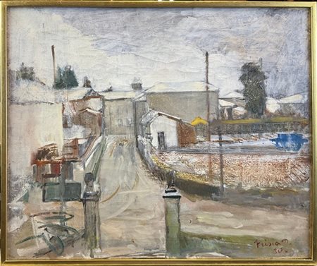 Donato Frisia "Merate, Villa Frisia" 1930
olio su tela (cm 38x46)
firmato e data