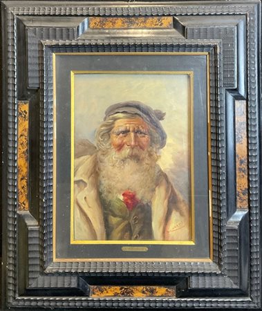 Athos Renzo Brioschi "Ritratto di anziano con barba" 
olio su compensato (cm 35x