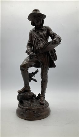 Da Adrein Etienne Gaudetz
"Claude Lorrain"
scultura in bronzo (h cm 50) 
firmat