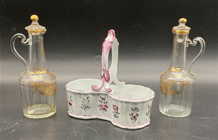 Manifattura Ginori, Doccia, fine secolo XVIII. Portampolle in porcellana dipint