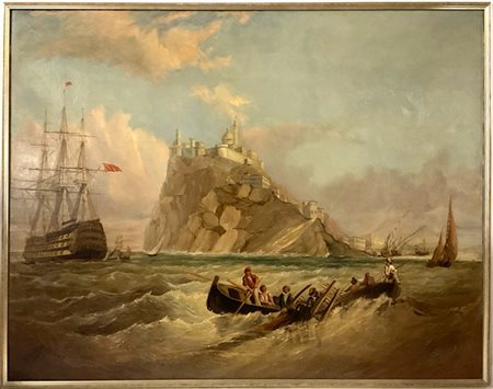 William John Leathem "Burrasca nei dintorni del Castello di Cliff" 1852
olio su