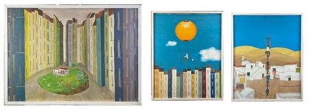 A. Cesano
Lotto di tre dipinti ad olio su tela di soggetti differenti, firmati