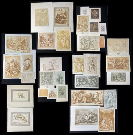 Lotto composto da numerose incisioni all'acquaforte e all'acquatinta di Stefano