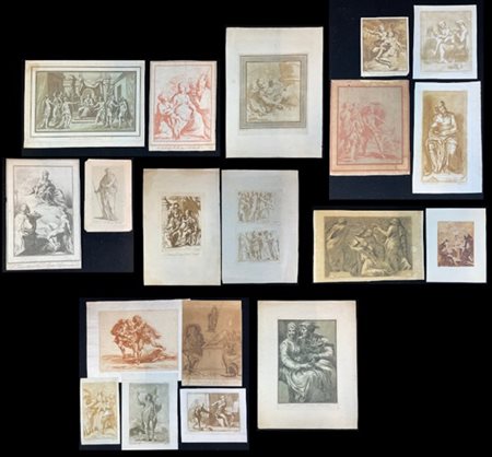Lotto composto da numerose incisioni all'acquaforte e all'acquatinta di Stefano