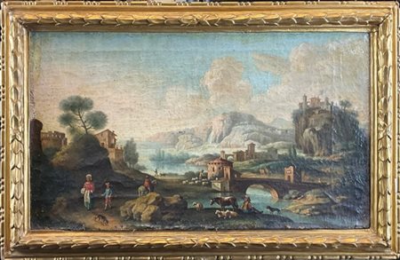 Scuola dell'Italia settentrionale del secolo XVIII

"Paesaggio con pastori e ar