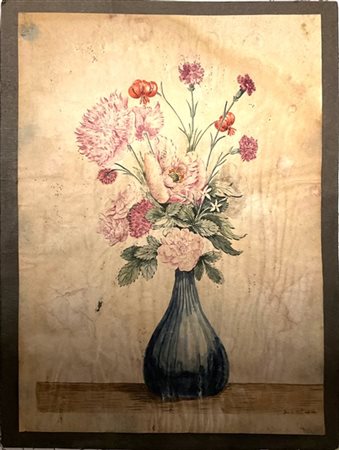 Artista del secolo XIX

"Vaso di fiori"
acquerello (mm 218x159)
datato in basso