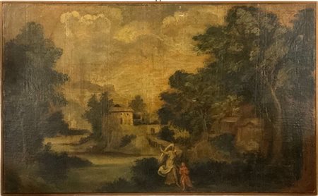 Scuola probabilmente fiamminga del secolo XVIII

"Tobiolo e l'angelo"
olio su t