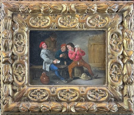 Seguace di David Teniers il Giovane del secolo XIX

"Giocatori di carte in una
