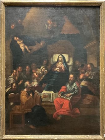 Maestro della fine del secolo XVII

"La morte della Vergine"
olio su tela (cm 1