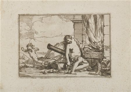 Giulio Carpioni Cinque acqueforti originali, di misure differenti
(gravi difetti