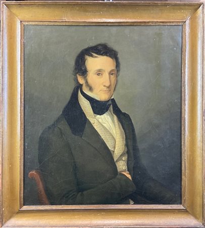 Scuola di inizio secolo XIX

"Ritratto virile" 1839
olio su tela (cm 58x50)
al