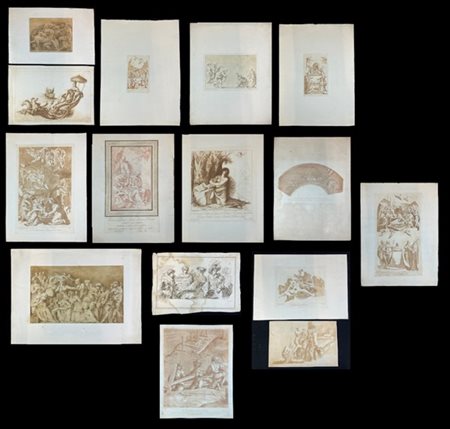 Lotto composto da numerose incisioni all'acquaforte e all'acquatinta di Stefano
