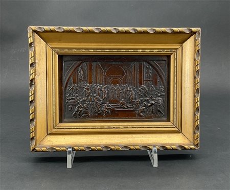 Putinati. Lastra in fusione a rame raffigurante la Scuola di Atene da Raffaello