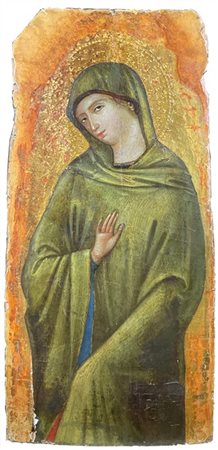 Scuola del secolo XV

"Santa"
tempera, olio e oro su tavola (ridotta) (cm 49,5x