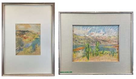 Donato Frisia "Lotto composto da due tecniche miste su carta (cm max 30x40)"