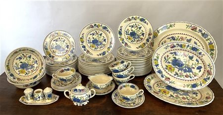 Manifattura Mason's, secolo XX. Parte di servizio da tavola in ceramica decorat