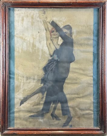 Luciano Ricchetti "Ballerini" 
tecnica mista su carta (cm 61x40)
firmato in bass