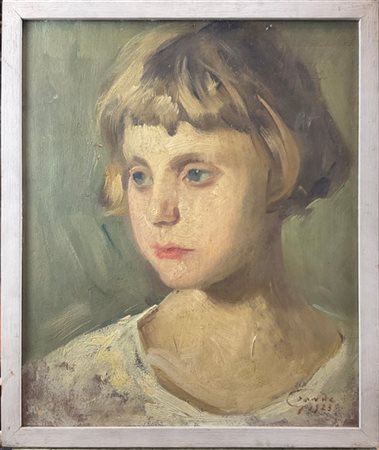 Giovanni Grande "Studio di testa" 1923
olio su compensato (cm 34x28)
firmato e d