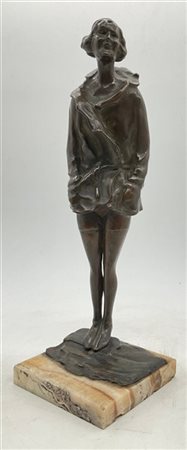 Mario Restelli "La fanciulla" 1927
scultura in bronzo su base in marmo (h cm 42)