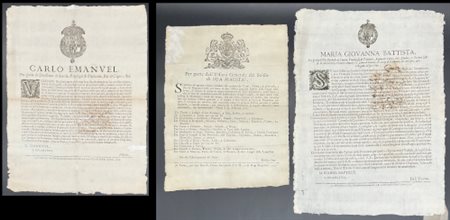 GRIDA. Collezione di quattro grida del secolo XVII-XVIII di argomento diverso.