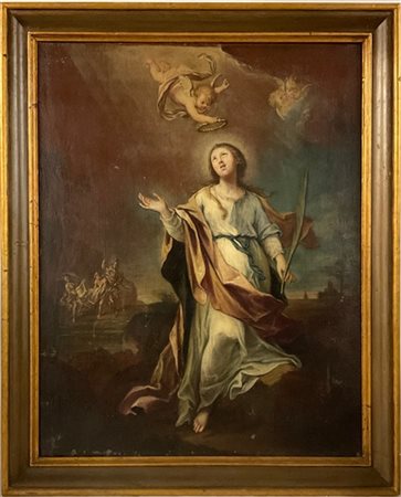 Scuola del secolo XVIII

"Santa Cristina di Bolsena (?)"
olio su tela (cm 132x1