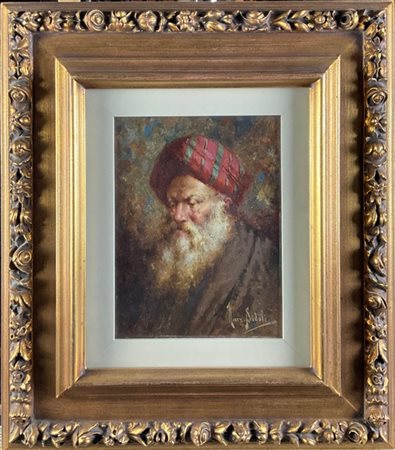 Nazzareno Sidoli "Testa di uomo barbuto" 
olio su compensato (cm 27x21)
firmato