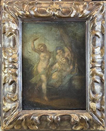 Scuola del secolo XVIII

"Tre Muse (?)"
olio su tela (cm 27,5x21)
in antica cor