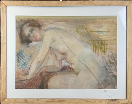 Donato Frisia "Nudo" 
tecnica mista su carta (cm 50x70)
in cornice (difetti)

Pr
